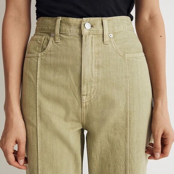 Madewell NWT Baggy Straight Jeans: Garment-Dyed Edition Size 27 High Rise - Picture 5 of 10